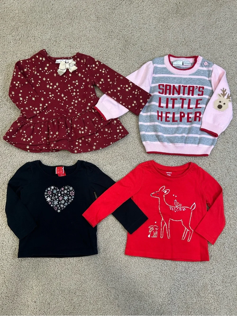Baby Girl Christmas Holiday Bundle Size 12 Months